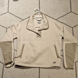 North Face Cragmont 1/4-Snap Fleece Pullover XS  Cream Beige